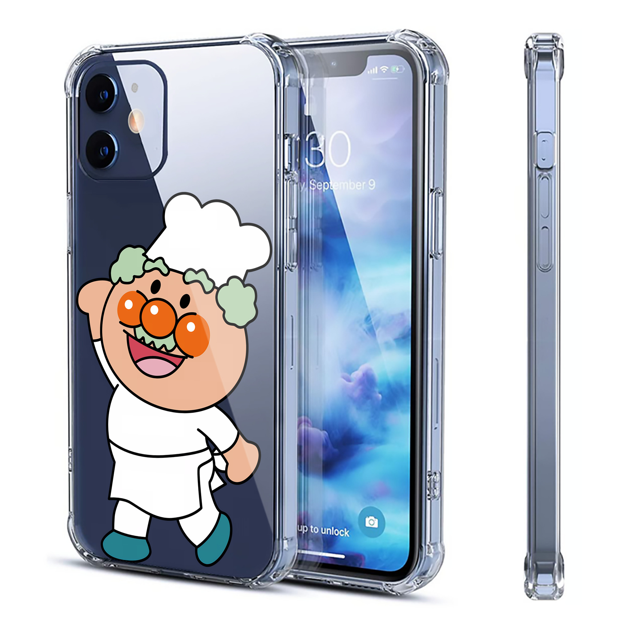 （画像用） アンパンマン Anpanman 【iPhone 12シリーズ対応】透明スマホケース（クリアソフトケース）